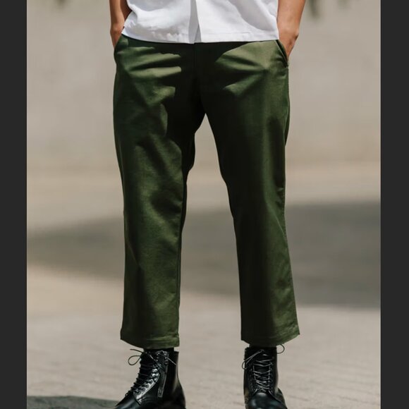 HAVEN Twill Trouser Pants - Olive NWOT - Picture 1 of 10